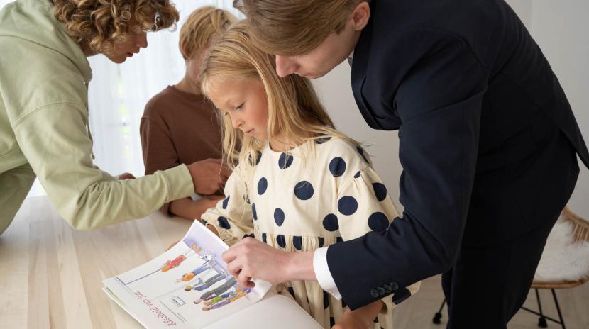 Uitvaartverzorger praat met kinderen over afscheid